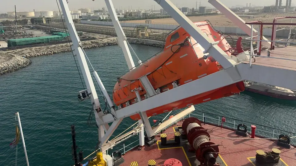 Annual Inspection of Free-Fall Lifeboat & Rescue Boat Systems – Hamriyah Port, photo 1