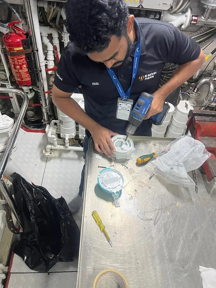 Addressable Fire Alarm System Retrofit – Luxury Yacht, Dubai Harbour, photo 6