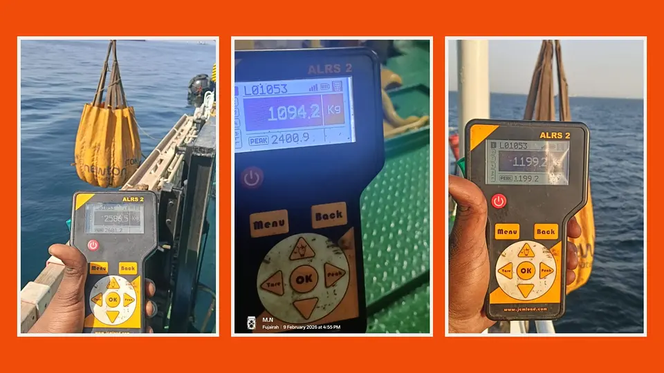 Shipboard Crane Load Test & Inspection – Fujairah Anchorage, photo 1