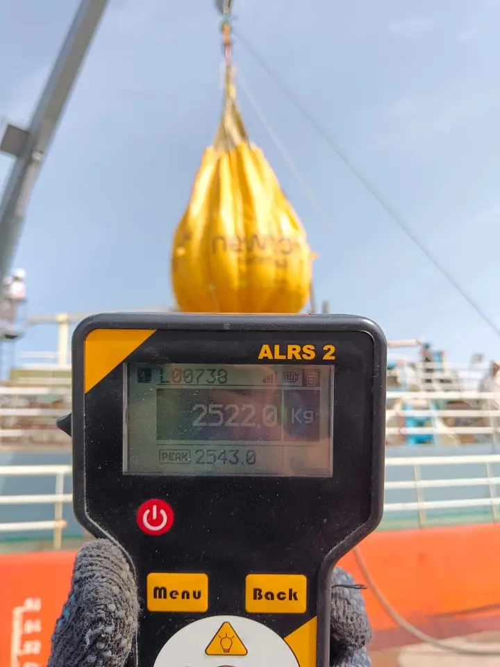 Midship Crane Load test,SWL:2000 Kg & Proof Load tested: 2500 Kg Accommodation Ladder Port & STBD SWL load Test,SWL: 325 kg, photo 5
