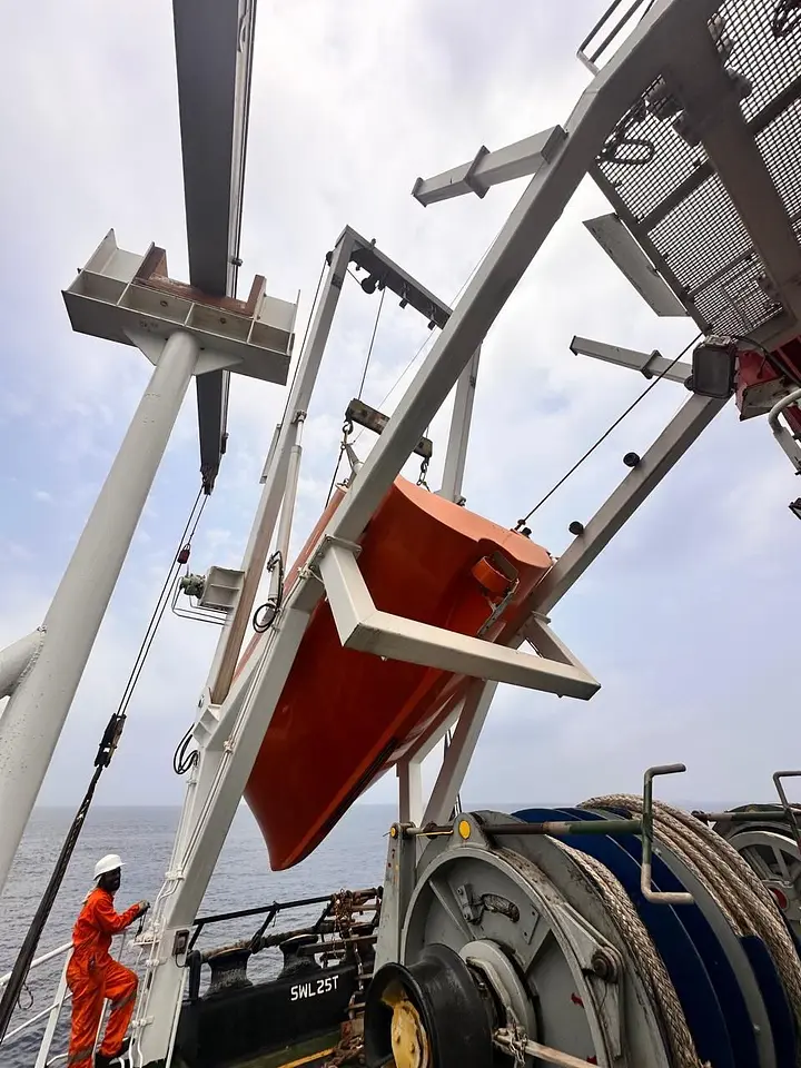 Annual Inspection of Freefall Lifeboat & Rescue Boat Davit and Winch – Fujairah Anchorage, photo 10
