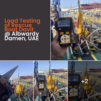Rescue Boat Davit Dynamic & Static Load Testing | Damen, UAE